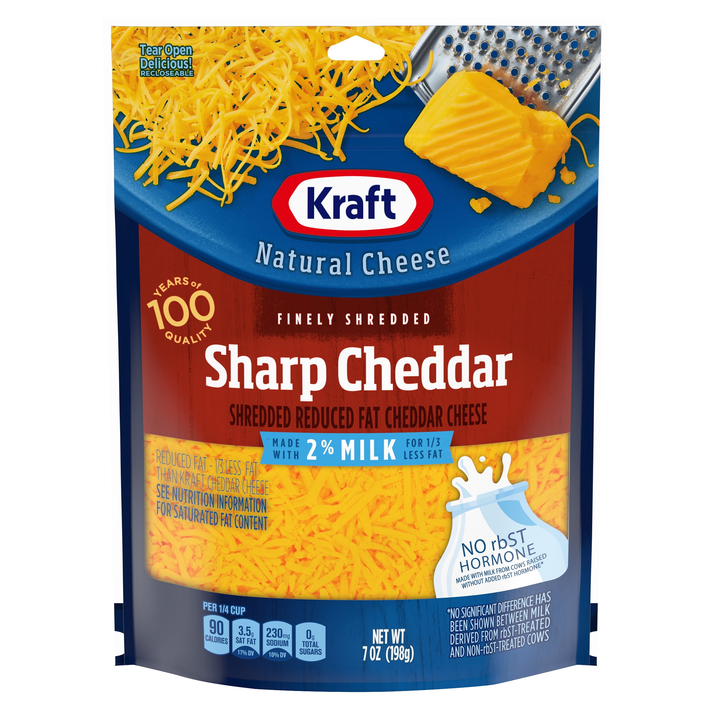 Kraft Sharp Cheddar Finely Shredded Cheese with 2% Milk