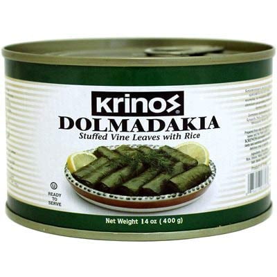Krinos, Dolmas Stuffed Grape Leaves with Rice, Mediterranean Herbs in Sunflower Oil – Super Tasty Ready to Eat Vegan Rolls - Traditional Turkish Recipe – Dolmades Can