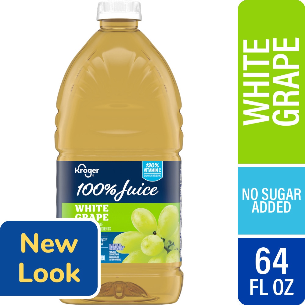 Kroger® 100% White Grape Juice From Concentrate No Sugar Added Bottle