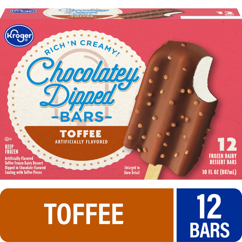 Kroger® Rich'N Creamy Chocolate Dipped Toffee Ice Cream Bars