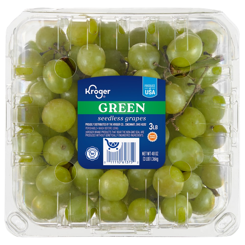 Kroger® Fresh Seedless Green White Grapes in Clamshell