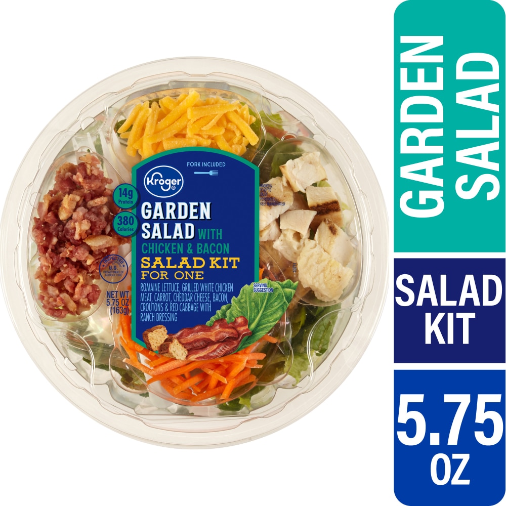 Kroger® Garden Salad With Chicken & Bacon Salad Kit For One