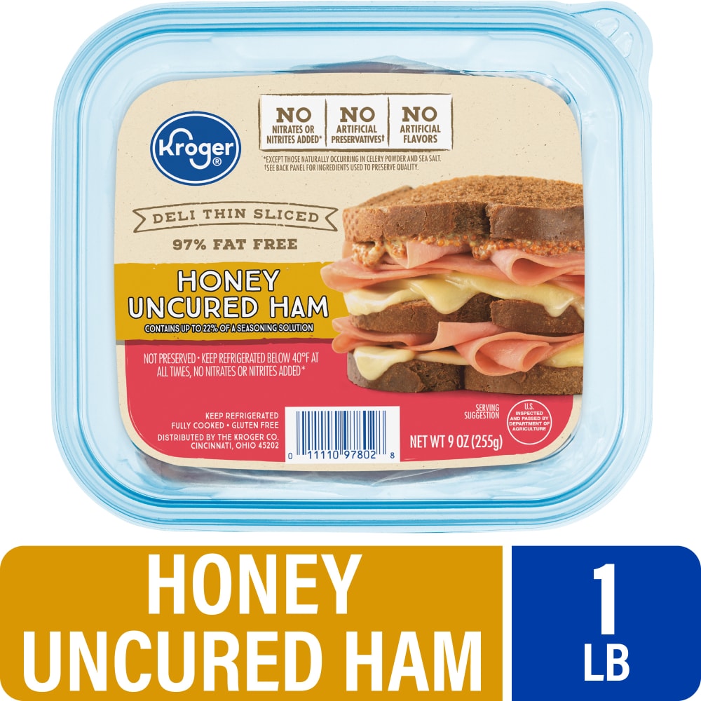 Kroger® Honey Ham Uncured Deli Thin Sliced