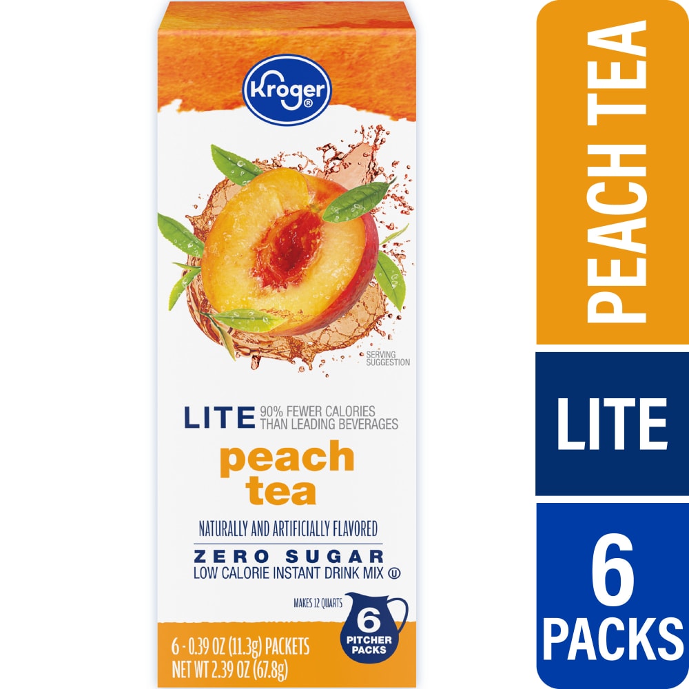 Kroger® Lite Zero Sugar Peach Tea Instant Drink Mix Packets