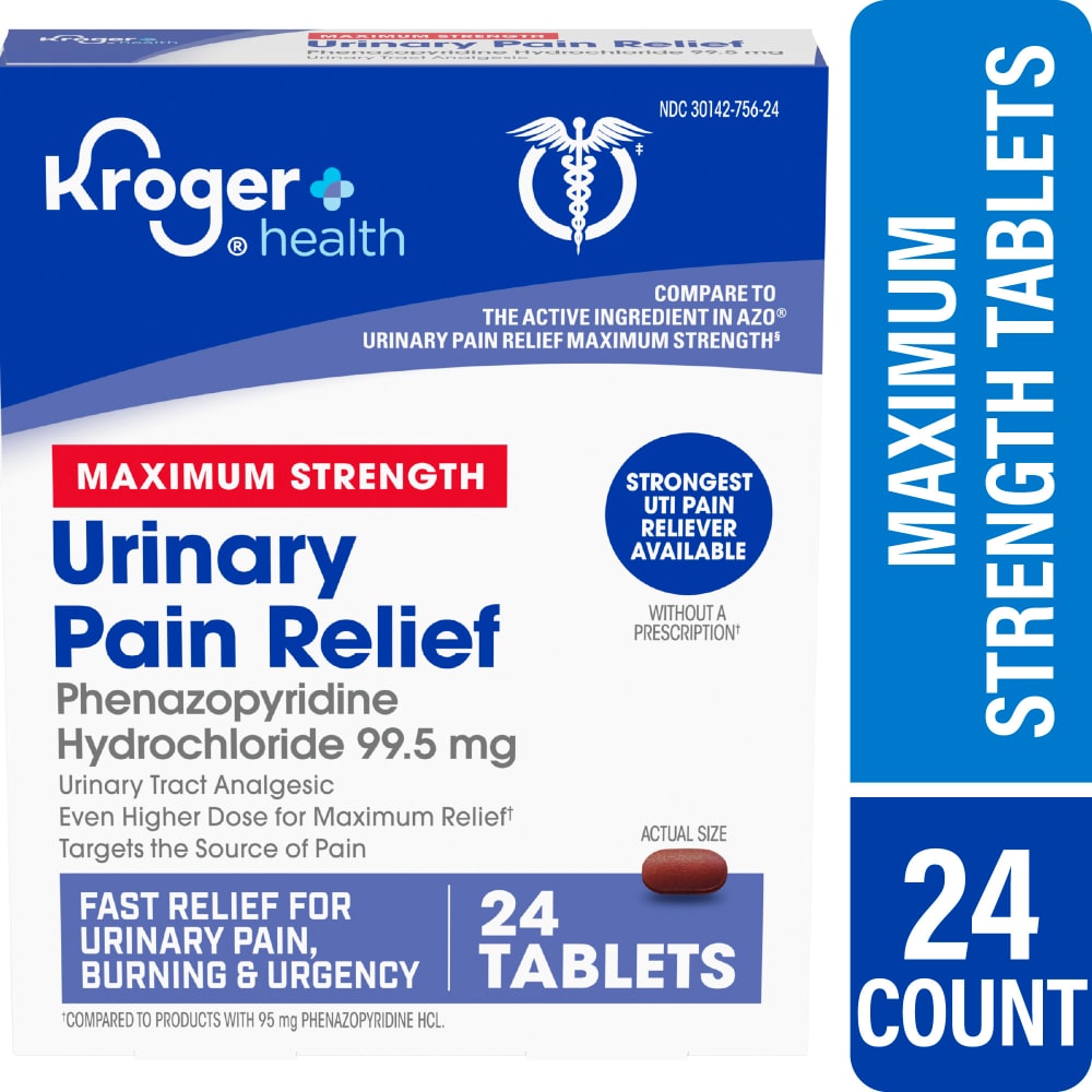 Kroger® Maximum Strength Urinary Pain Relief Phenazopyridine Hydrocholoride Tablets 99.5mg