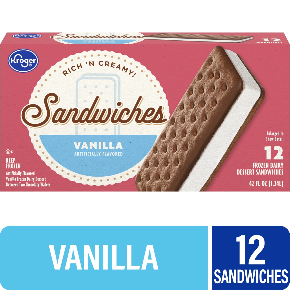 Kroger® Vanilla Frozen Dairy Dessert Sandwiches