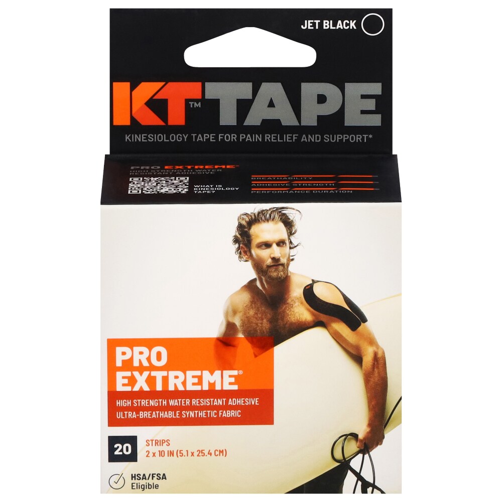 KT Tape Pro Extreme 10'' Strips Black