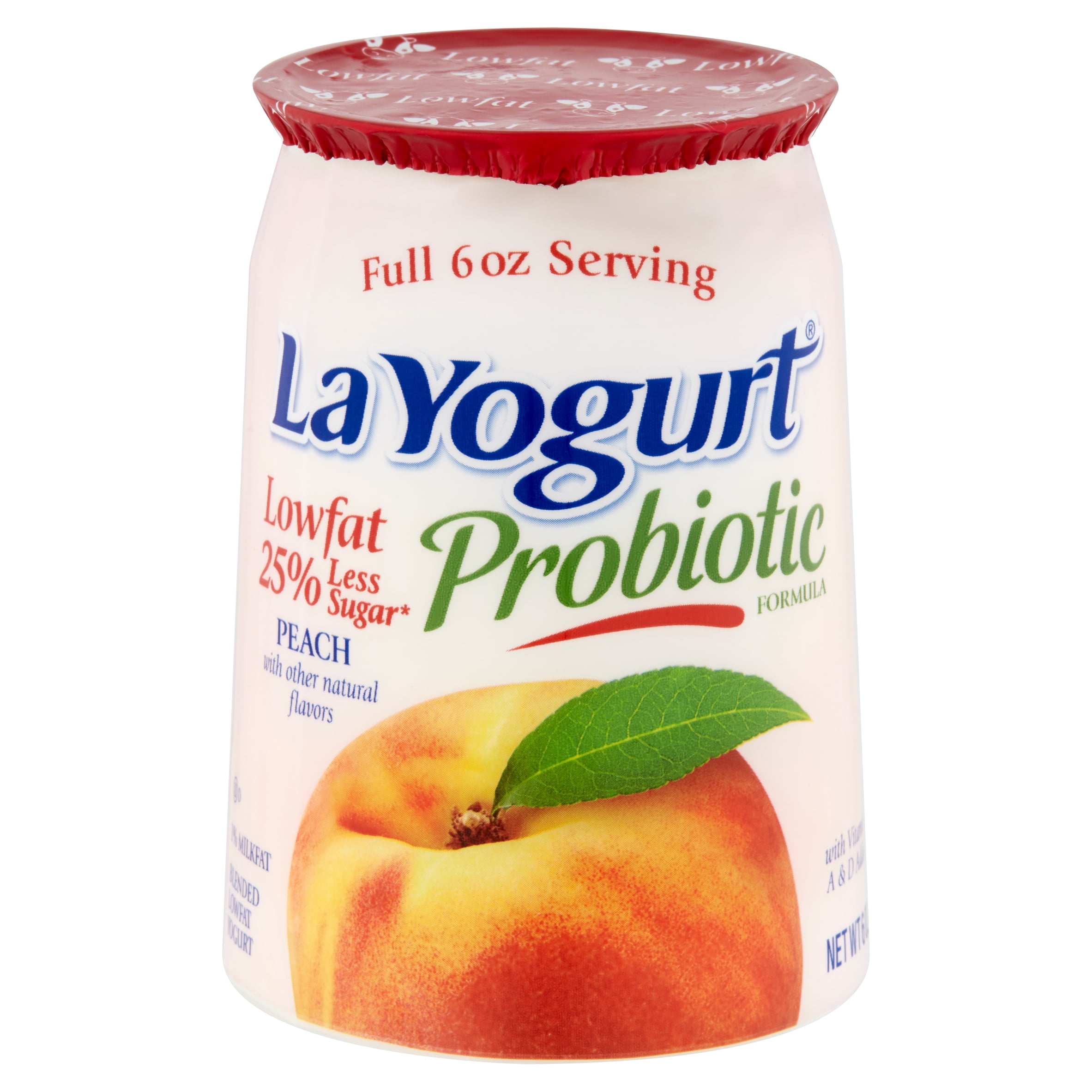 La Yogurt Probiotic Original Low Fat Yogurt Peach