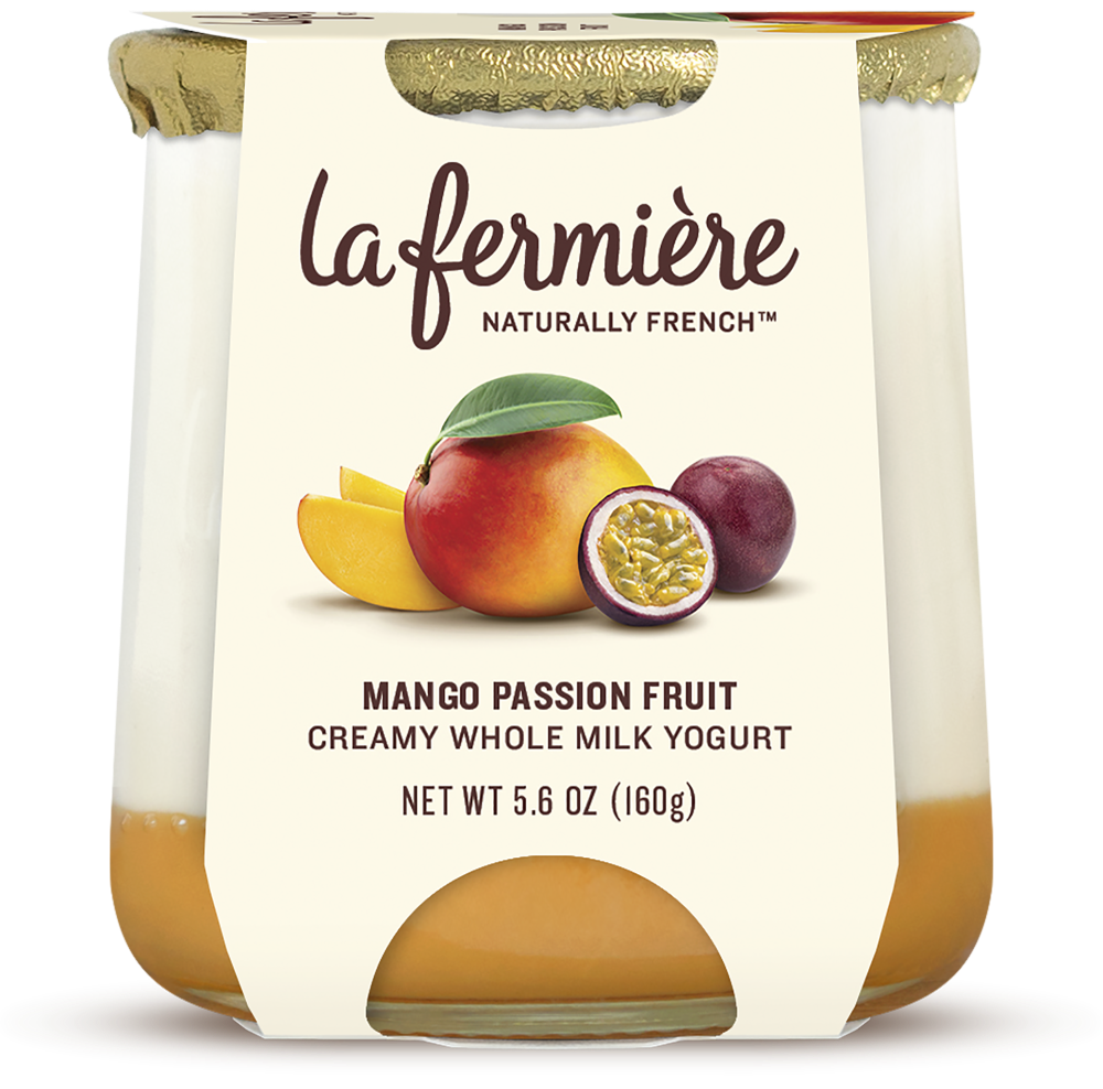 La Fermiere Mango Passion Fruit on Bottom Whole Milk Yogurt