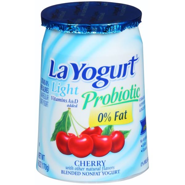 La Yogurt Probiotic Light - Blended Nonfat Yogurt Cherry