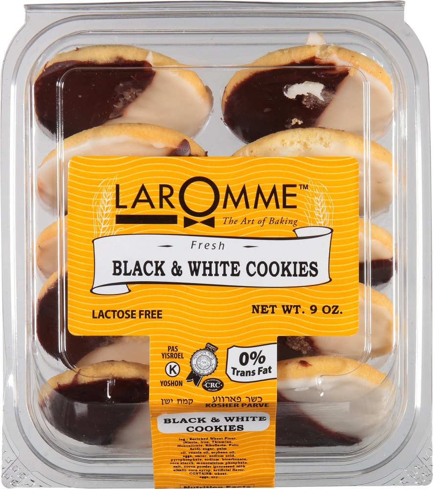Laromme Black and White Iced Cookies