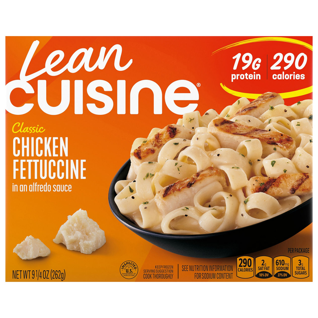 Lean Cuisine Frozen Meal Chicken Fettuccine, Comfort Cravings Microwave Meal, Chicken Pasta Dinner, Frozen Dinner for One