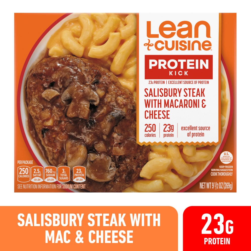 Lean Cuisine Protein Kick Salisbury Steak, with Macaroni & Cheese