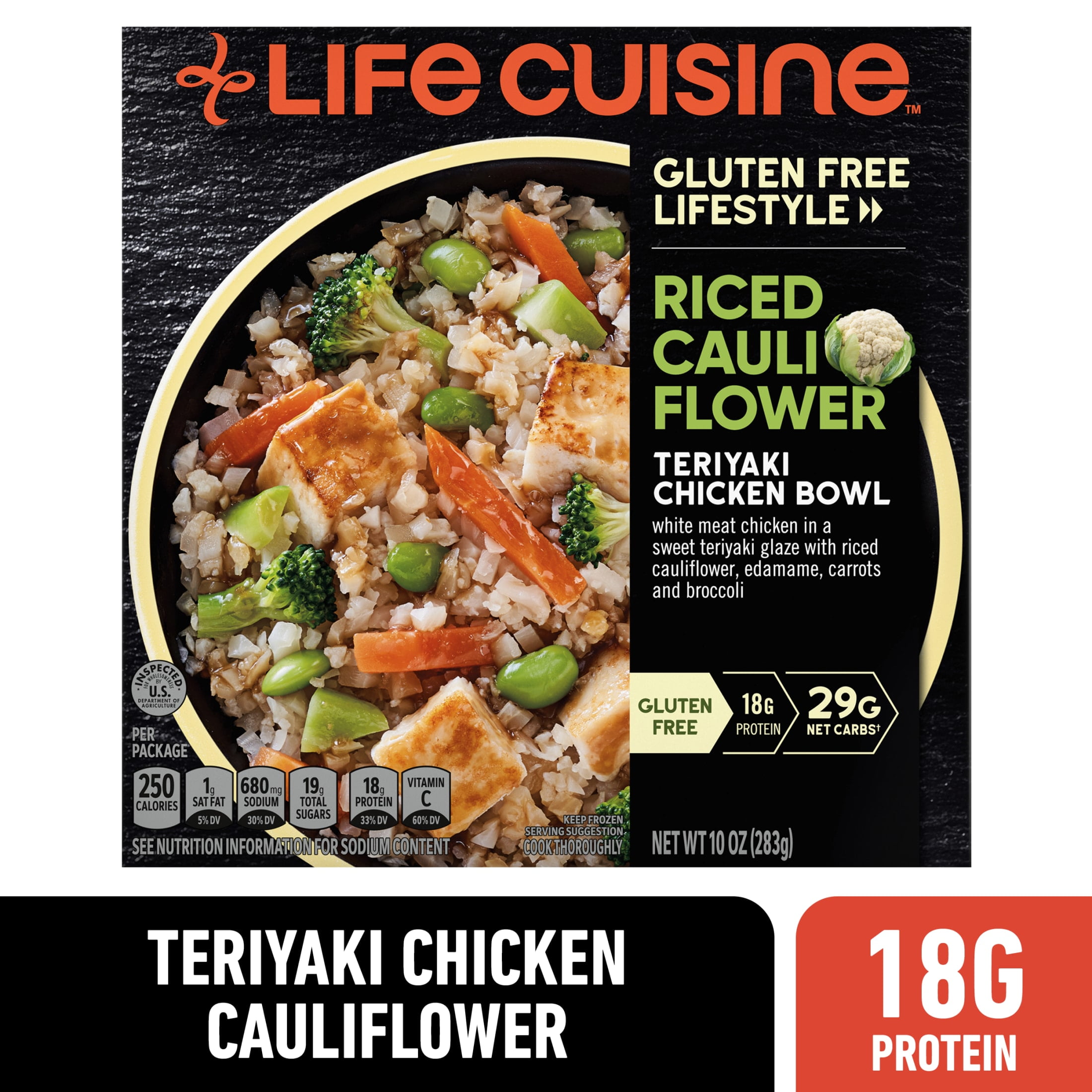 Life Cuisine Riced Cauliflower Teriyaki Chicken Bowl Frozen Meal