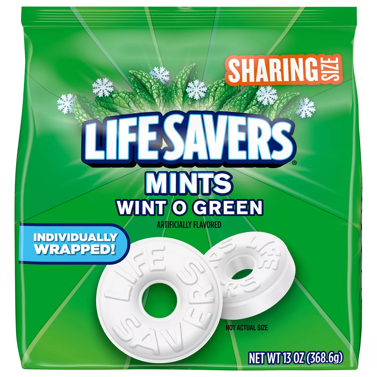 Life Savers Wint-O-Green Breath Mints Hard Candy, Sharing Size