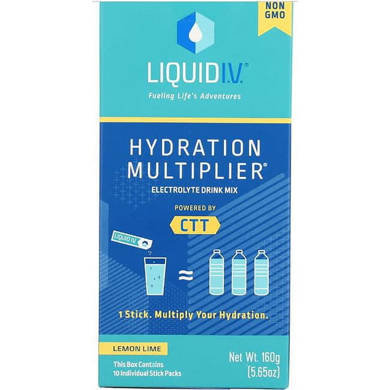 Liquid I.V. Hydration Multiplier Electrolyte Drink Mix, Lemon Lime