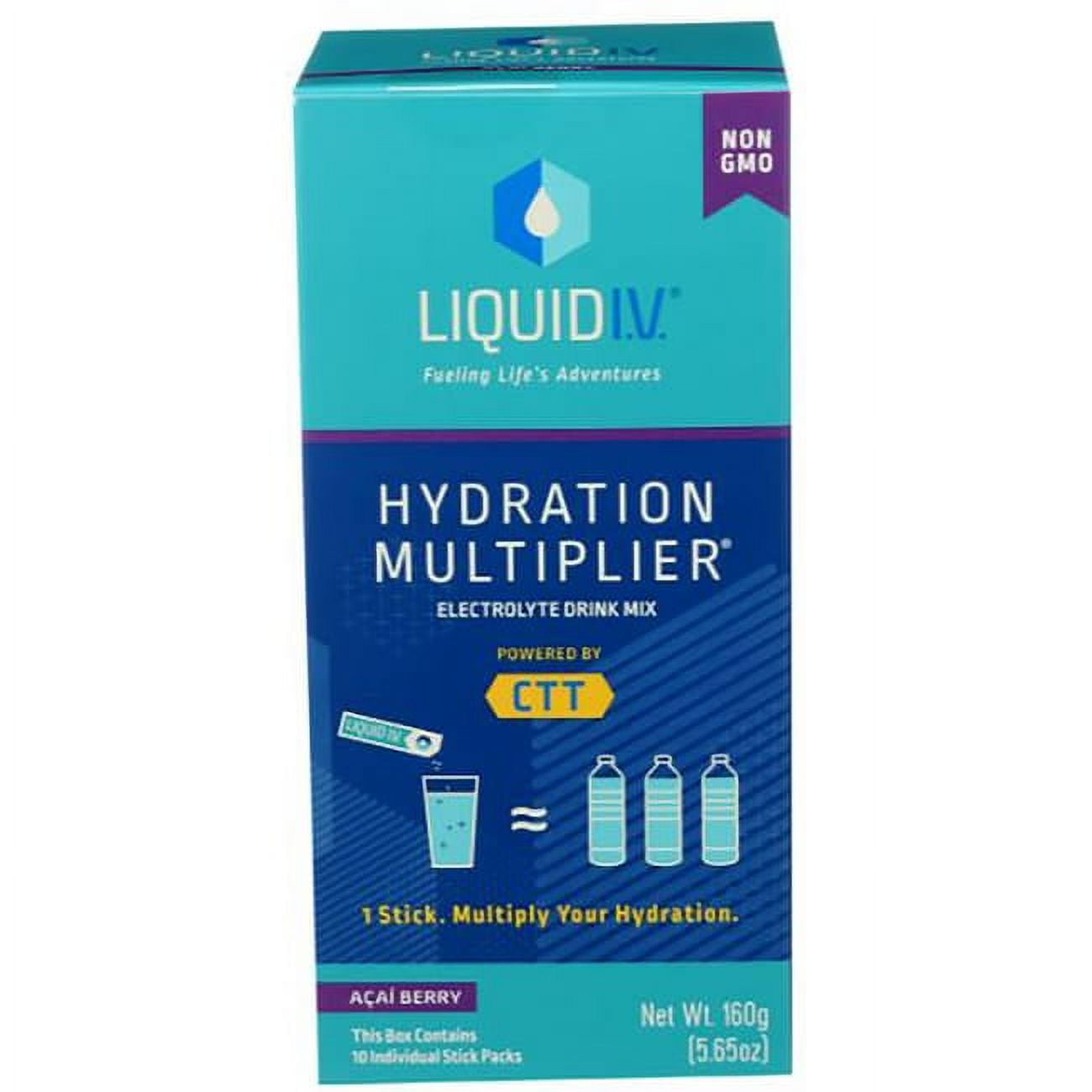 Liquid I.V. Hydration Multiplier Electrolyte Drink Mix, Hydration Multiplier, Acai Berry