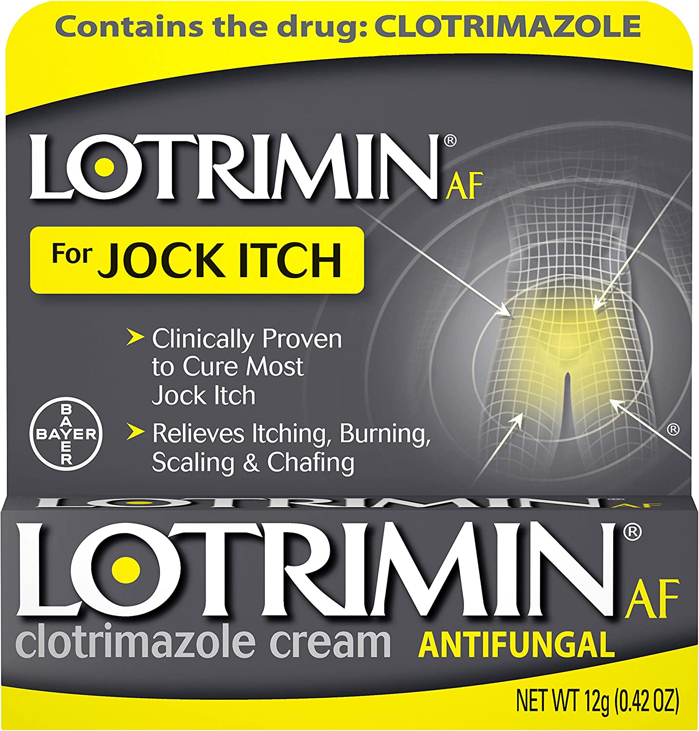 Lotrimin AF Jock Itch Antifungal Cream, 0.42 Ounce