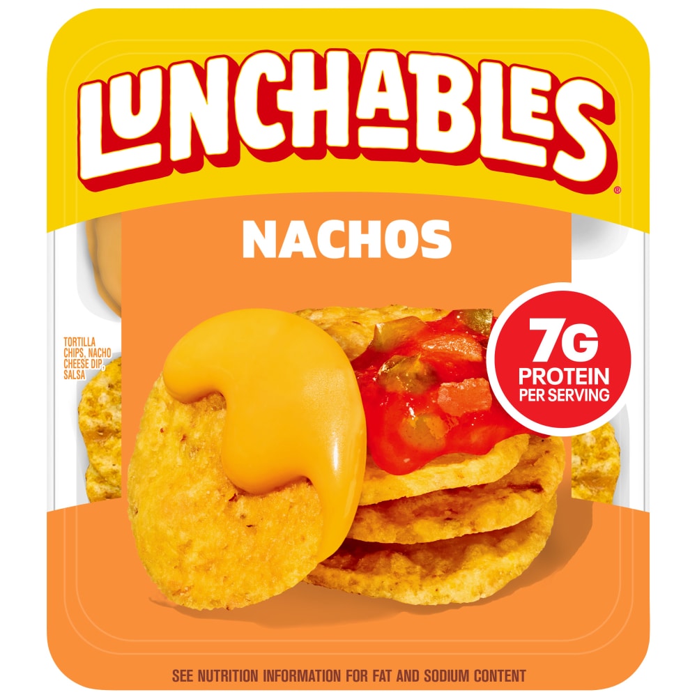 Lunchables Nachos with Cheese Dip and Salsa, for School Lunch or Easy Snack