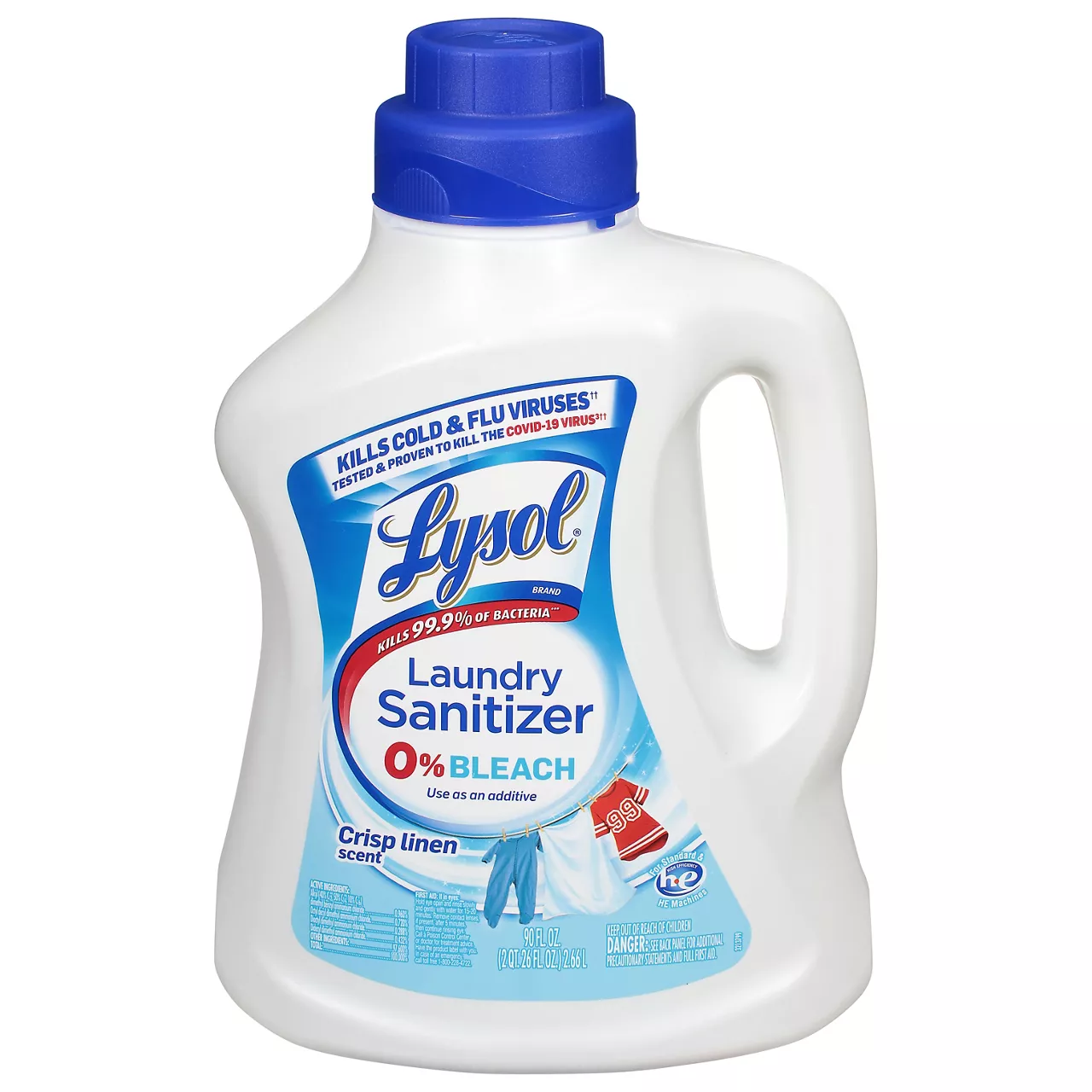 Lysol Laundry Sanitizer Additive, Sanitizing Liquid for Clothes and Linens, Eliminates Odor Causing Bacteria, Crisp Linen