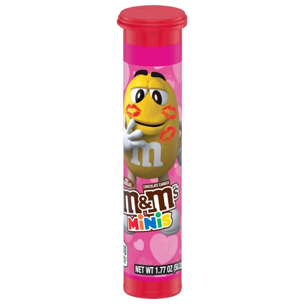 M&M's Minis Valentines Day Milk Chocolate Candy Mega Tube