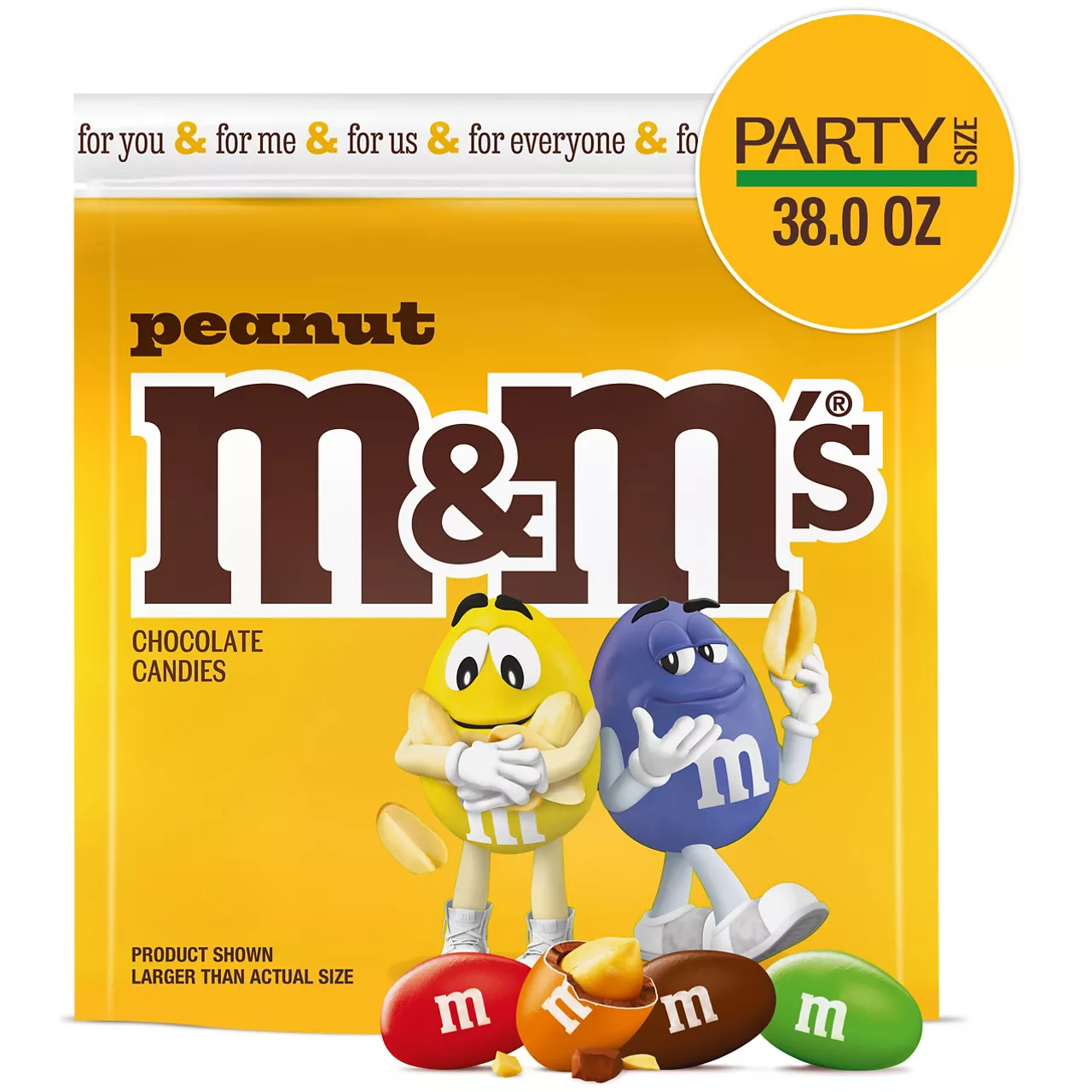 M&M'S Peanut Milk Chocolate Candy, Party Size