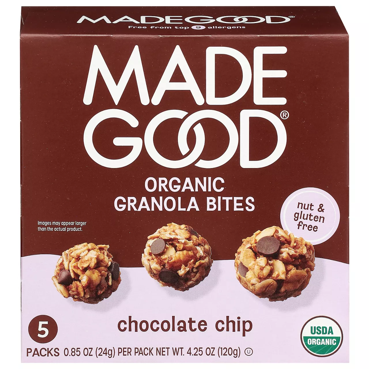 MADEGOOD Organic Chocolate Chip Granola Minis, 0.85 Ounce