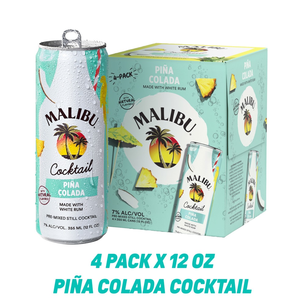 Malibu Pineapple & Coconut Pina Colada Cocktail Can