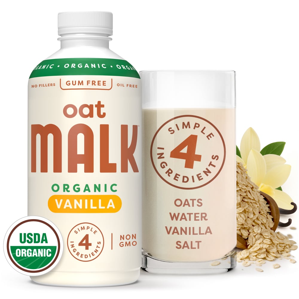 MALK Organic Unsweetned Vanilla Oat Malk, 28 FZ