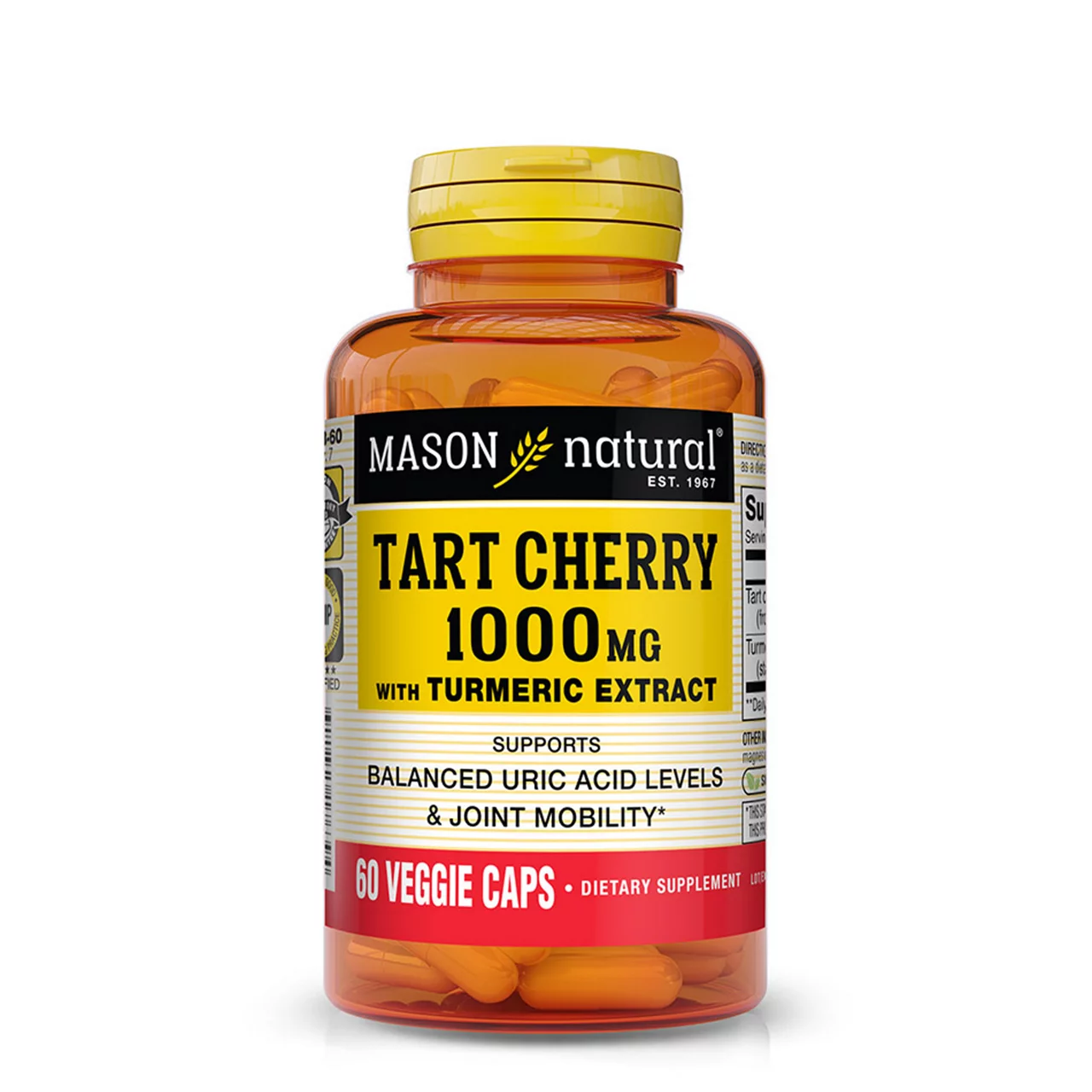 Mason Natural Tart Cherry with Turmeric Dietary Supplement Caplets - 60ct