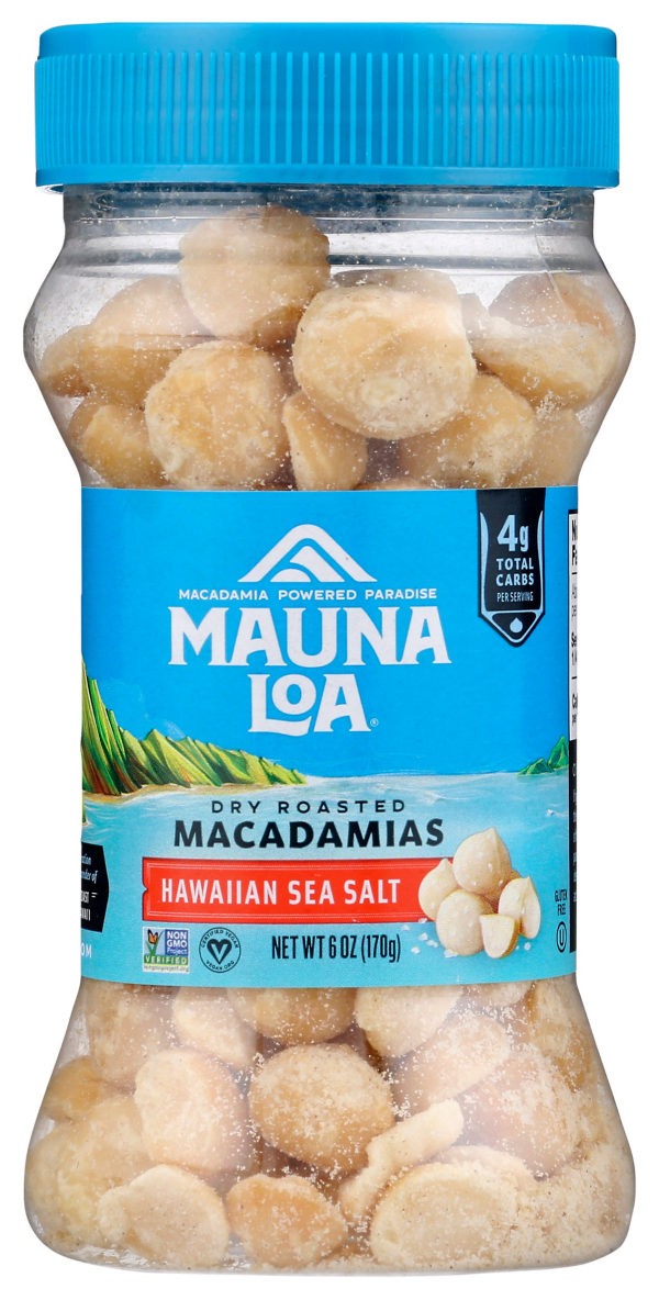 Mauna Loa Hawaiian Sea Salt Macadamia Nuts Jar