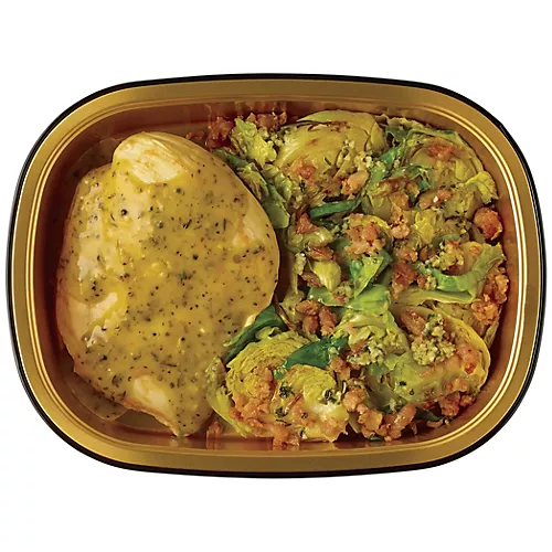 Meal Simple by H-E-B Mustard Herb Chicken Breast & Bacon Brussels Sprouts