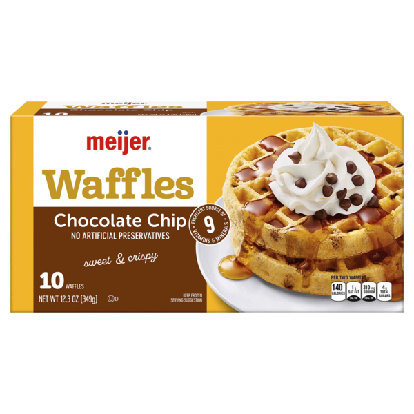 Meijer Chocolate Chip Frozen Waffle