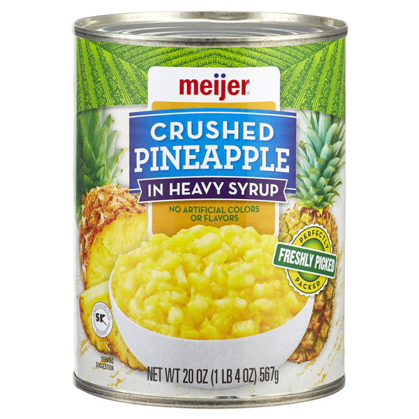 Meijer Meijer, Crushed Pineapple In Heavy Syrup