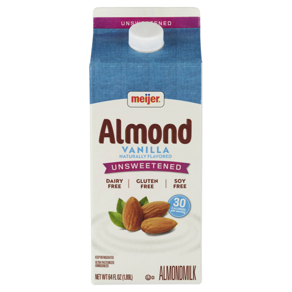Meijer, Unsweetened Almondmilk, Vanilla