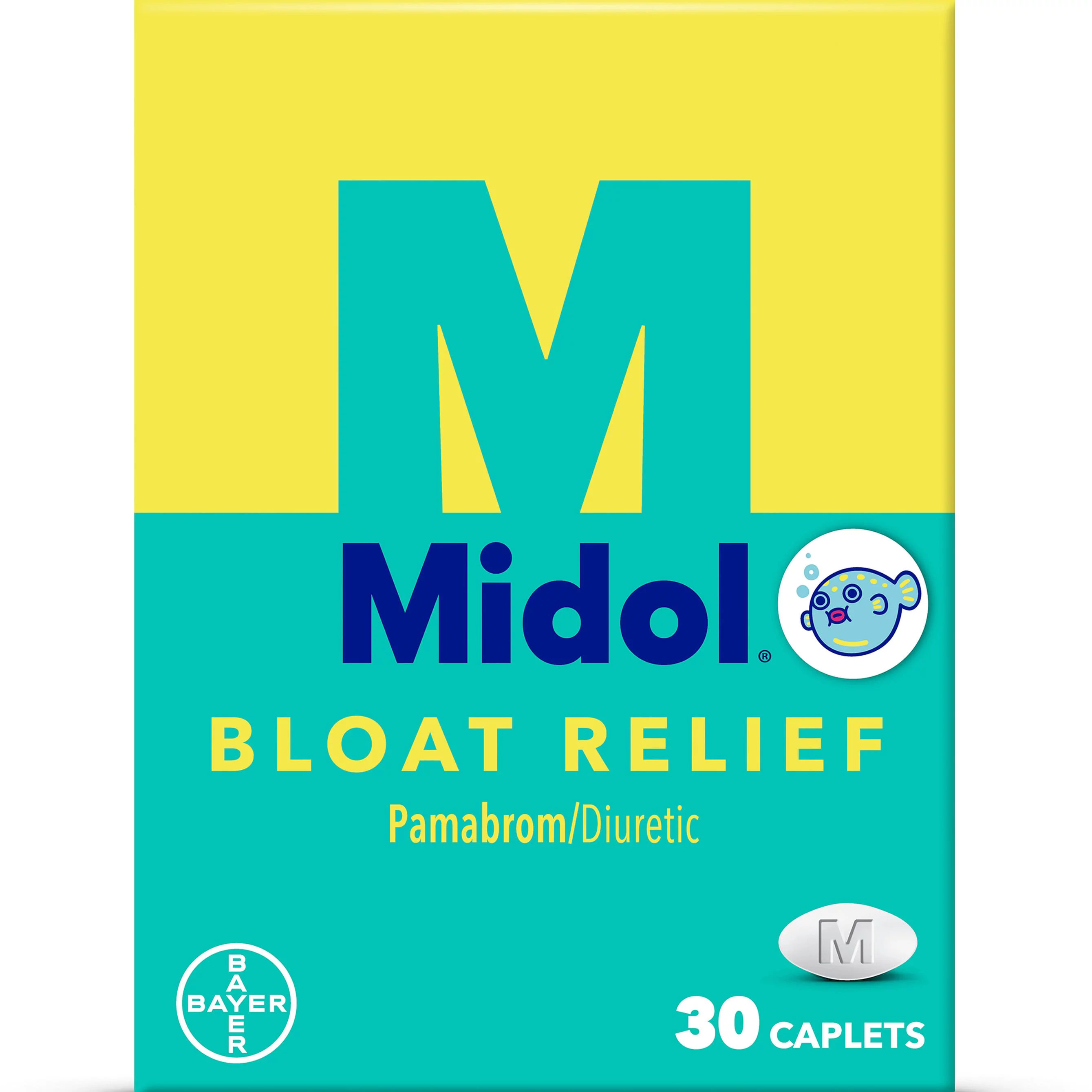 Midol Pacjet Midol Bloat Relief, Bloating Relief Caplets, 30 Count