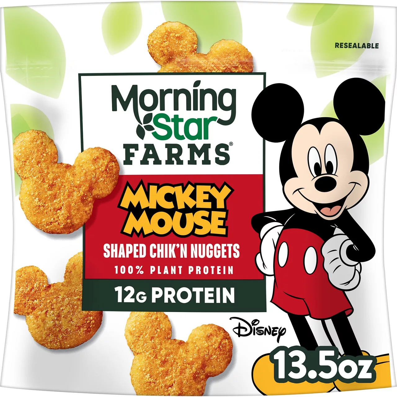 MorningStar Farms Incogmeato Disney Mickey Mouse Meatless Chicken Nuggets, Vegan Plant-Based Protein, Original