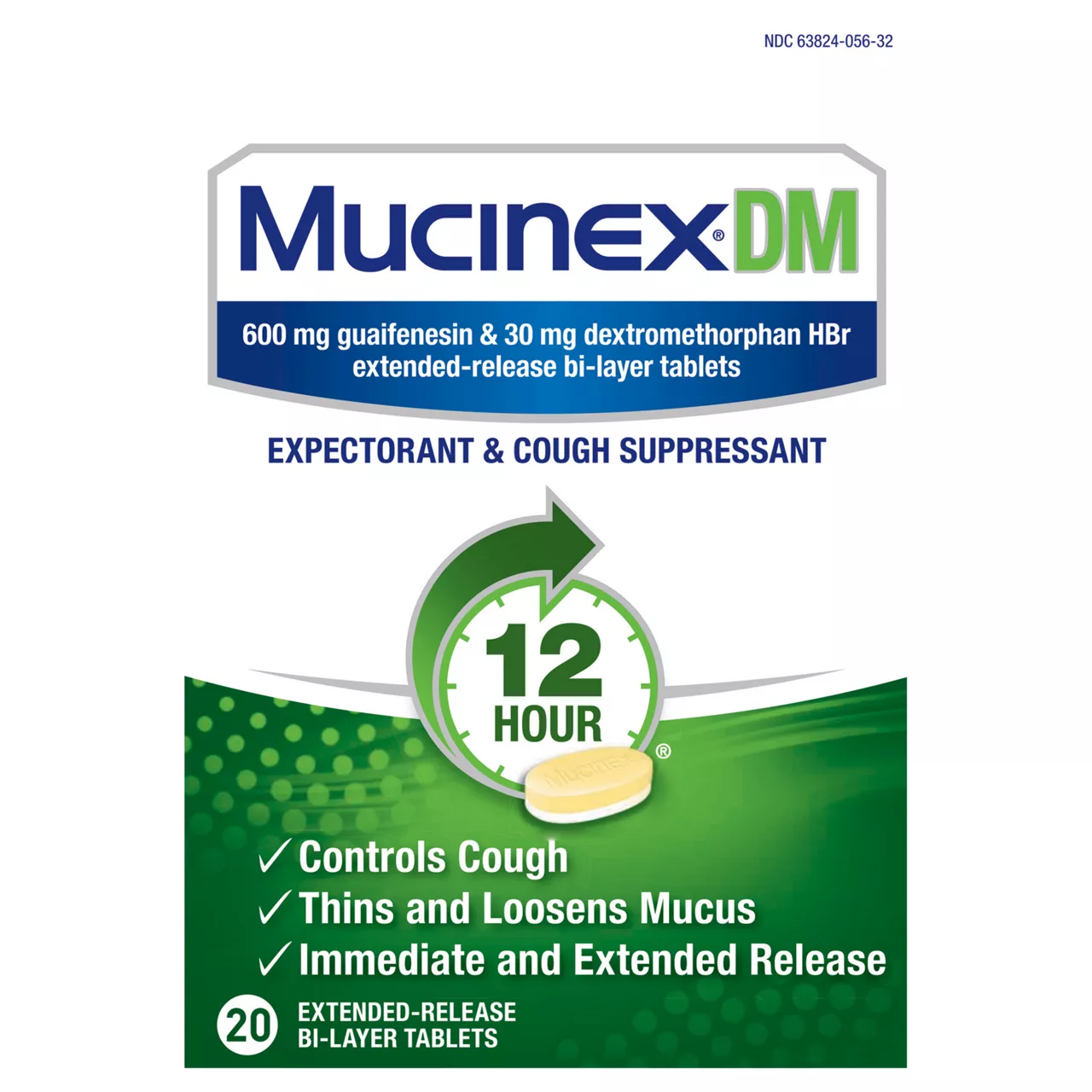 Mucinex DM Expectorant & Cough Suppressant, Tablets