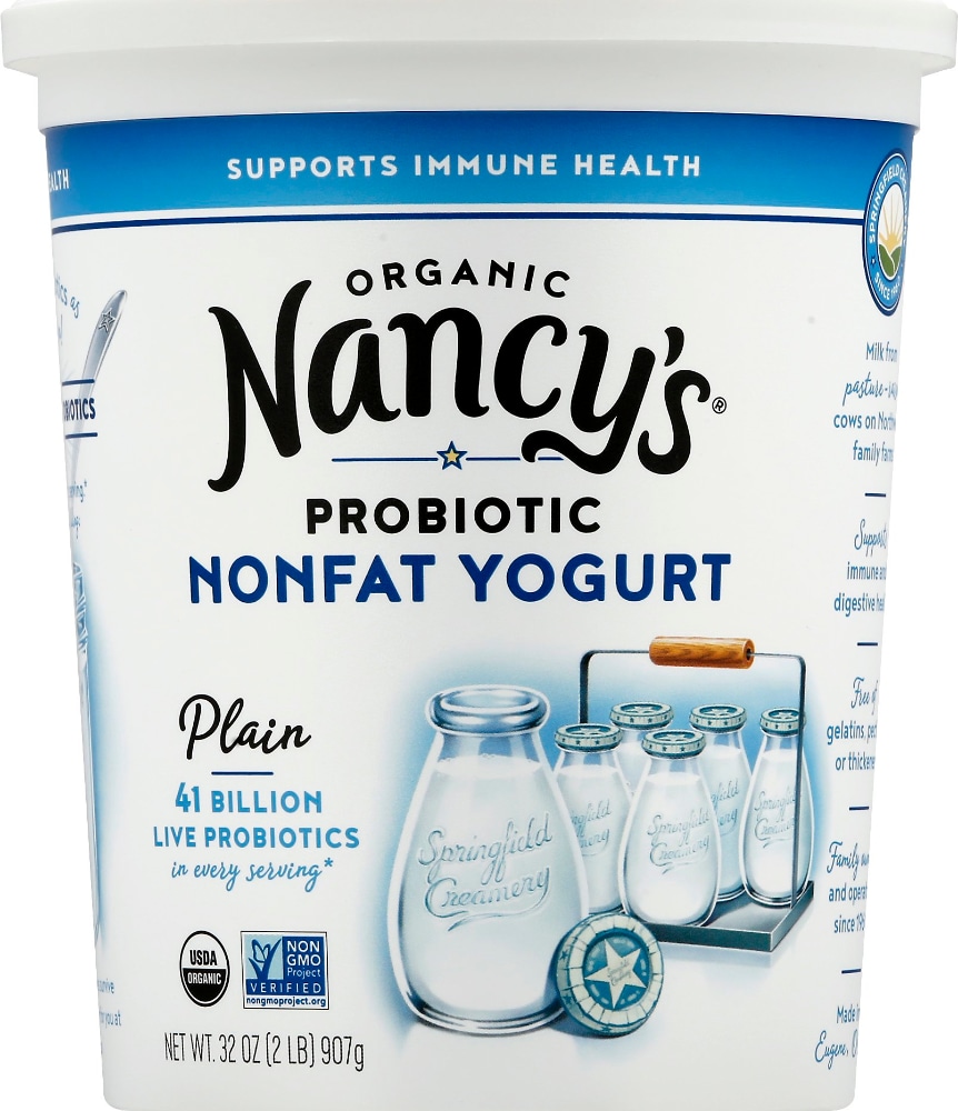 Nancy's Plain Organic Probiotic Nonfat Yogurt Tub