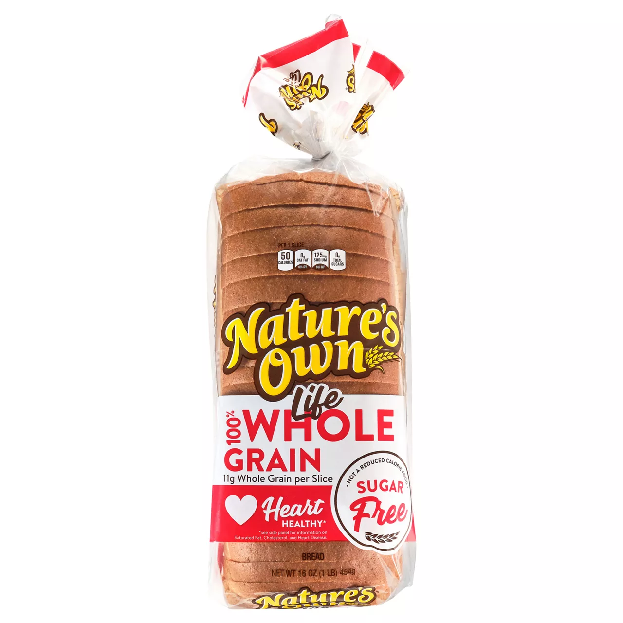 Nature's Own Life 100% Whole Grain Bread, Sugar Free Sandwich Bread