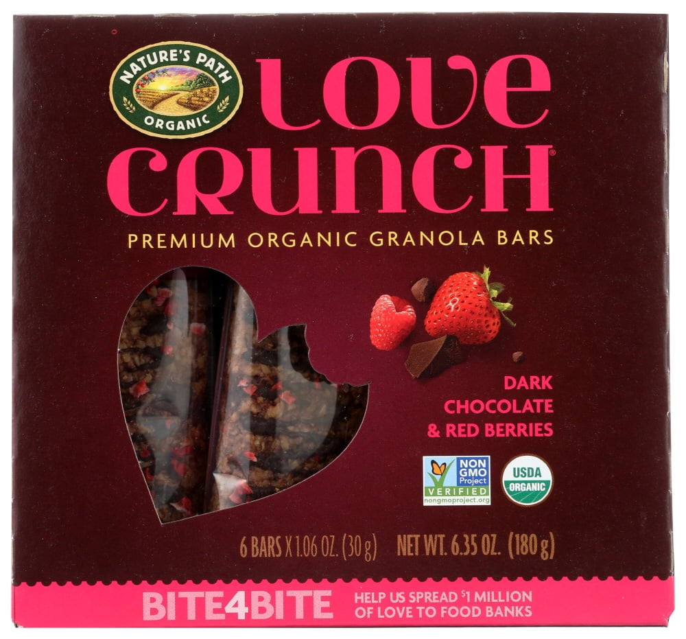 Nature's Path Organic Love Crunch Premium Organic Granola Bars Dark Chocolate & Red Berries - 6 CT