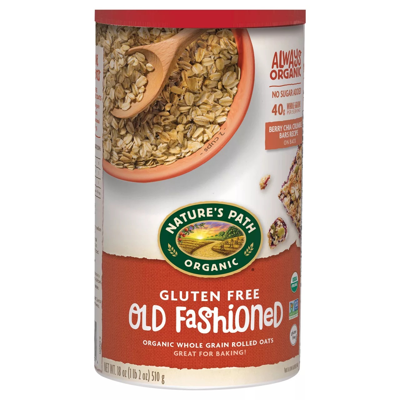 Nature's Path,Gluten Free Old Fashioned Oatmeal, 18 Ounce