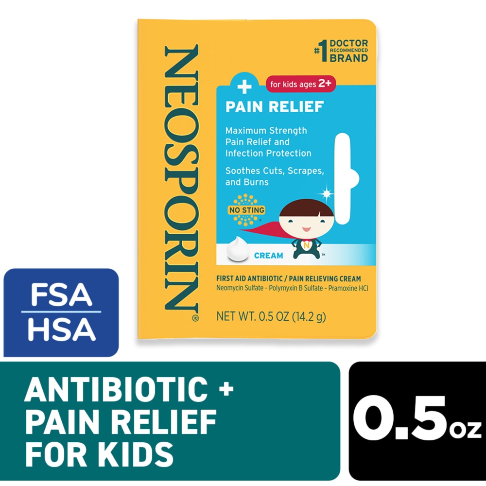 Neosporin + Pain Relief Cream For Kids Age 2+