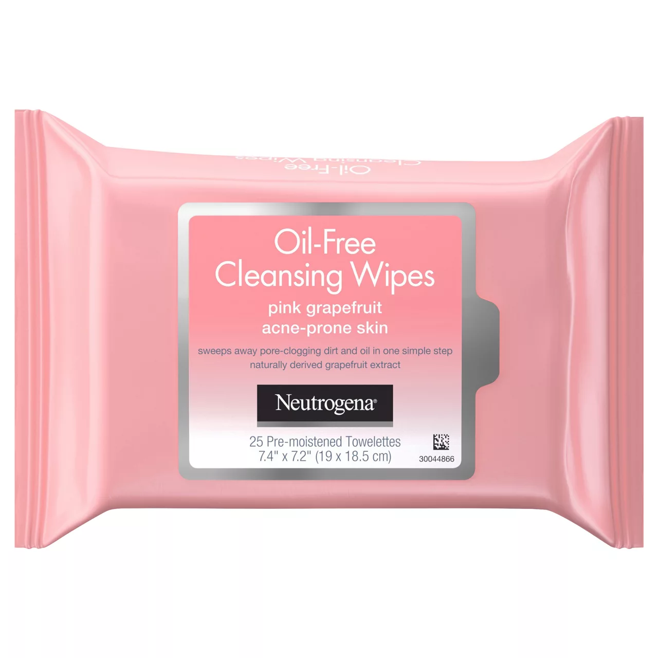 Neutrogena Oil-Free Cleansing Wipes for Acne Prone Skin Pink Grapefruit - 25 CT