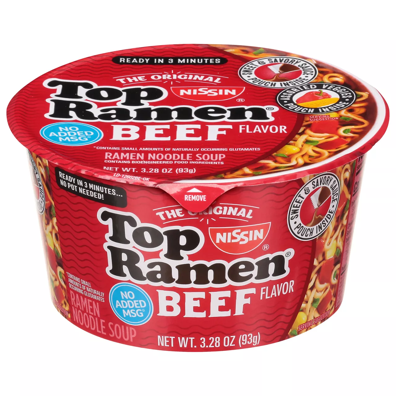 Nissin Foods Top Ramen The Original Ramen Noodle Soup, Beef Flavor