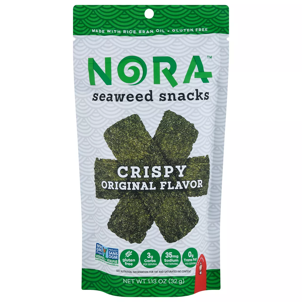 Nora Snacks Seaweed Snacks, Original Flavor, Crispy
