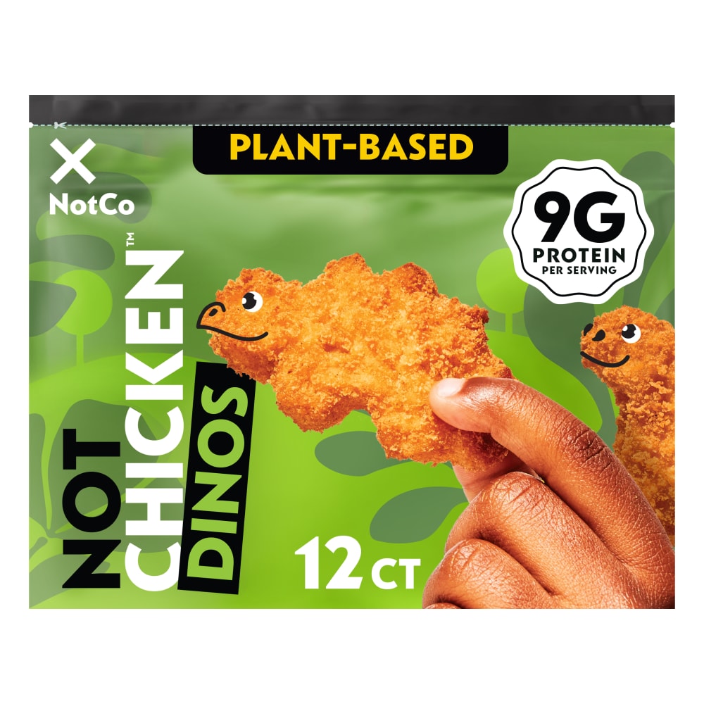 NotCo NotChicken Dinos Frozen Plant-Based Breaded Chicken Nuggets Pouch