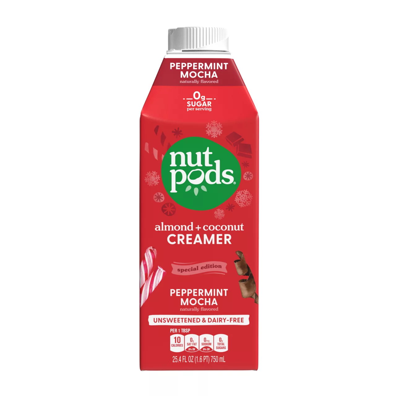 nutpods Unsweetened Peppermint Mocha Creamer