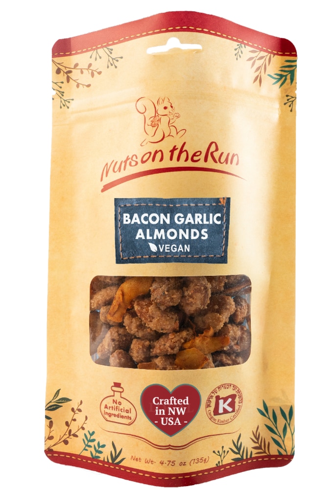 Nuts on the Run Bacon Garlic Almonds