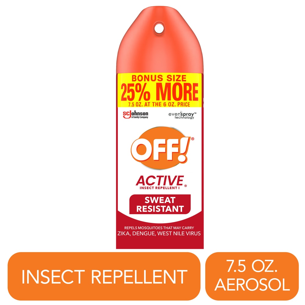 OFF! Active Insect Repellent I, Sweat Resistant Mosquito Spray with DEET